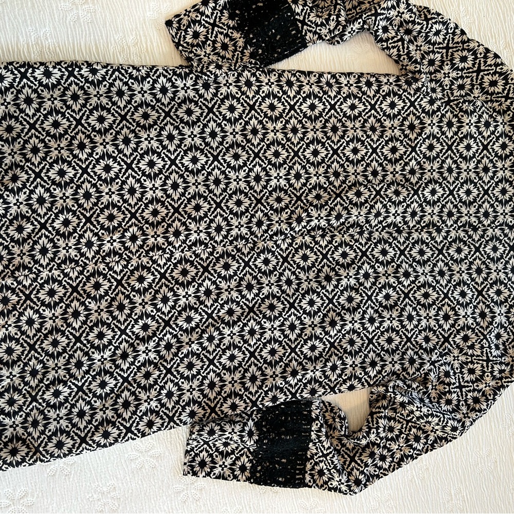 Vintage Dress mini black white Drop waist hip hugger size S - Picture 5 of 10